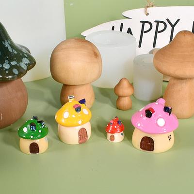 3D Mushroom Silicone Mold Wax Melt Polymer Aromatherapy Making Handmade Cupcake Jelly Mould Decorating Supplies