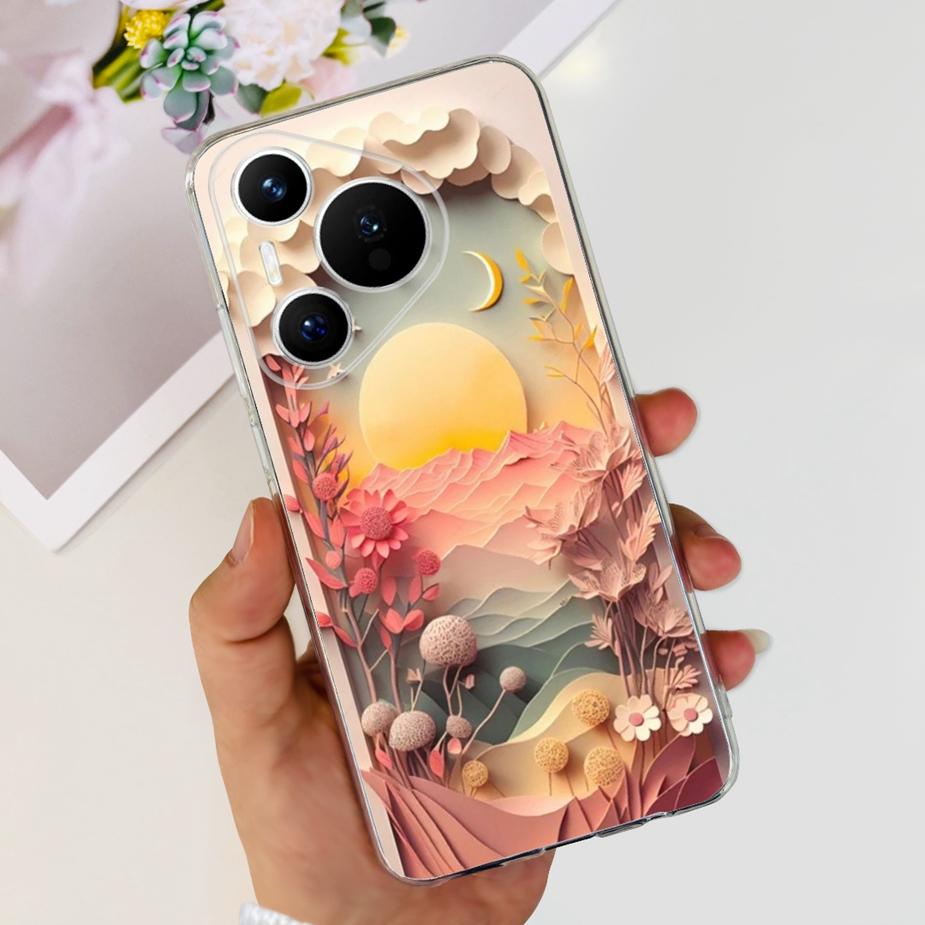 Für Huawei Pura 70 Hülle Niedliche Cartoon Bemalte Abdeckung Klare Silikon Handyhülle Für Huawei Pura 70 Pro Plus Pura70 Pro + Weiche Hülle