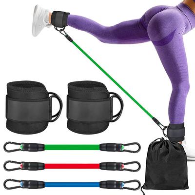 Gym Rubber Pull Rope Resistance Band Fitness Training Trainer Taekwondo Kick Leg Strength Agility Training Home Gym Equipment