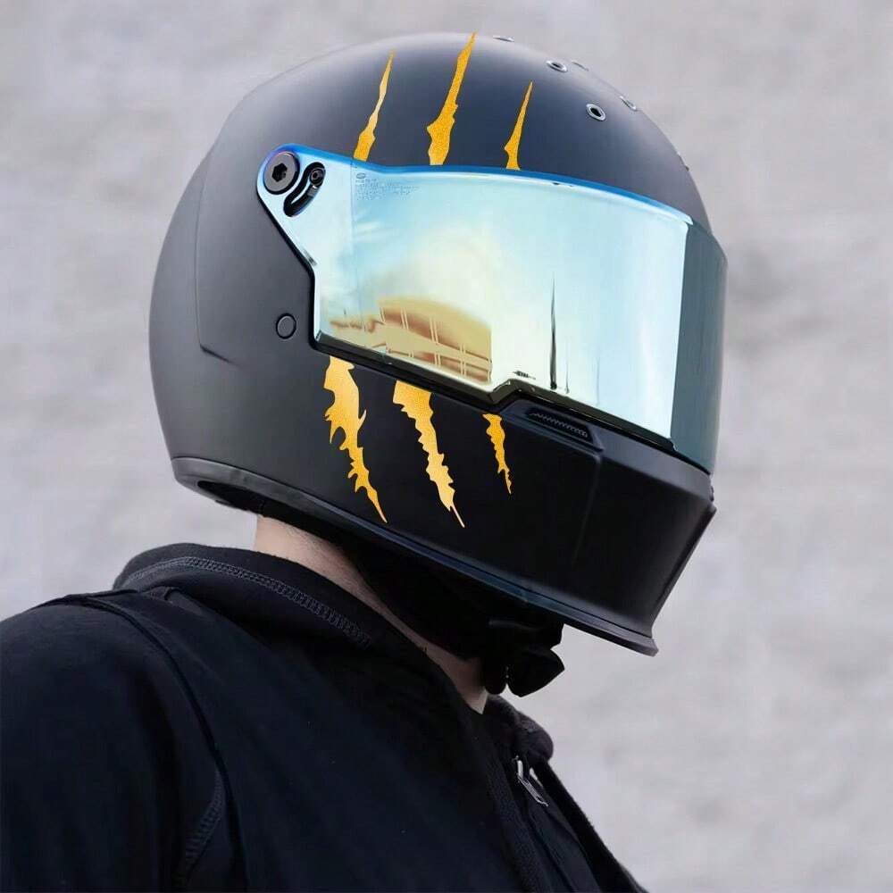 2PCS Motorcycle Monster Claw Scratch Stickers Scratched Stripe Vinyl Decal Marker Reflective Waterproof Auto Decor Accessories