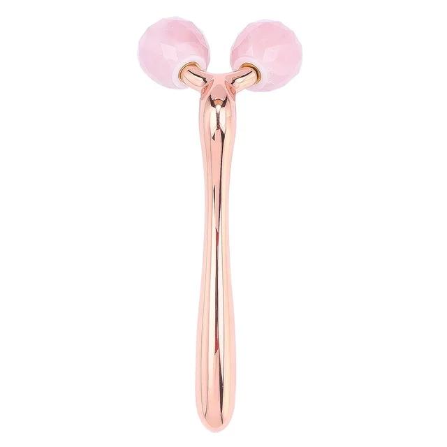 

3D Jade Roller Rose Quartz Facial Massager Skin Care Face Lifting Wrinkle Remover Anti-Wrinkle Body Chin Neck Massage Tools