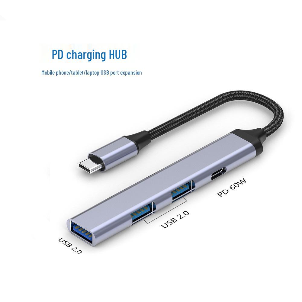 USB Type-C Hub: 4-Port Expansion Dock for Huawei Tablets, Phones, and Laptops