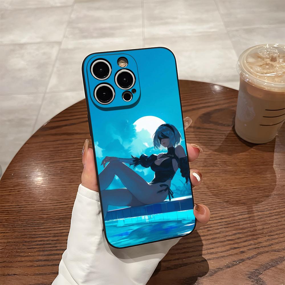 Phone Case For 17 Pro Max Iphone 14 Pro Max 12 16 15 13 Pro 11 Xr X Xs 8 7 Plus Back Cover Nier Automata
