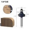 3pcs Corner Round Over Router Bit 14 Inch Shank with Bearing Woodworking Milling Cutter