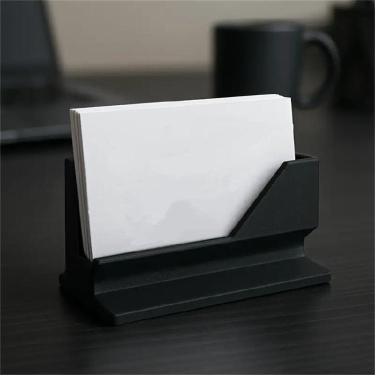 Desktop Plastic Business Card Organiser with Phone Stand Space Saving Card Stand For Corporate Event And Executives Use