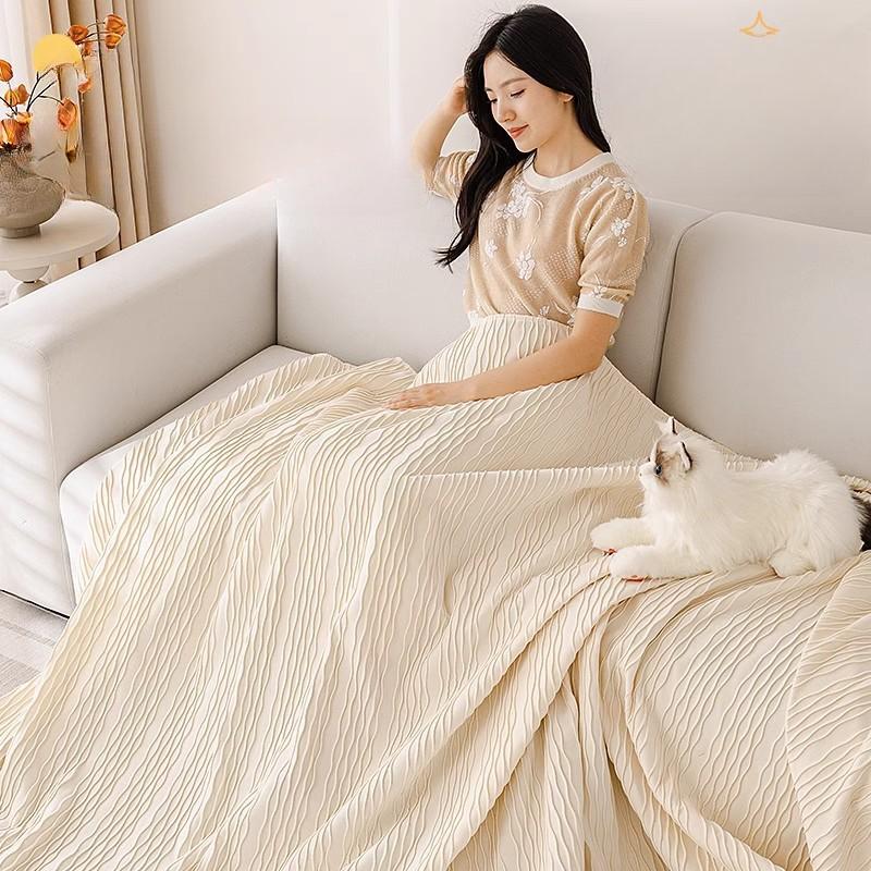 Netherlands Velvet Sofa Towel Skirt Lace All-Inclusive Sofa Cover Dust Cover Living Room One-Piece Sofa Large Cover Cloth