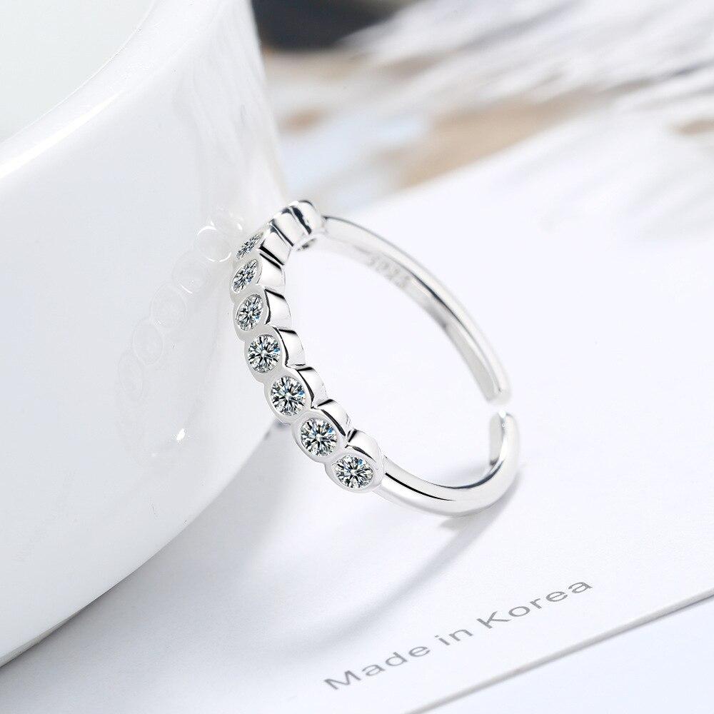 2022 Fashion Luxury 925 Sterling Silver Ring Zircon Wedding Jewelry Rings Engagement For Women Jz161