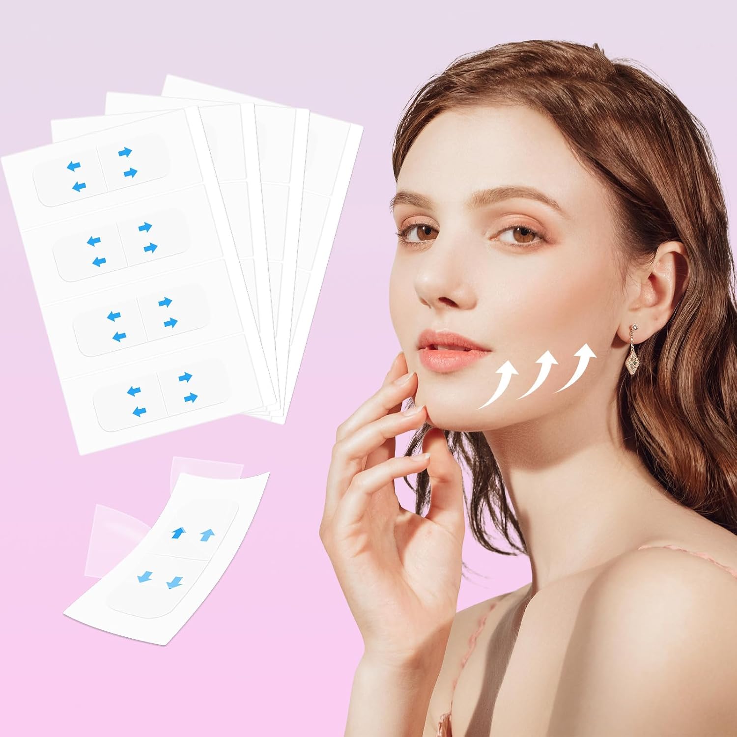 Face Lift Tape Invisible Face Lift Tape Secert Makeup Face Lift Tape Instantly Face Lift Tape for Double Chin Create a V-shaper Face for Jowls, Saggy