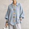 2026 European & American Retro Lapel Button Knit Cardigan - Women's Autumn/Winter Loose Coat