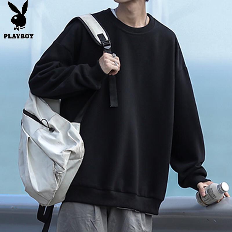PLAYBOY Men's Casual Pullover Round Neck Sweatshirt