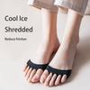 1 Pair Women Summer Cotton Forefoot Sock Girls Breathable Toe Pad Ladies Walking Reusable Toes Cushion Footwear