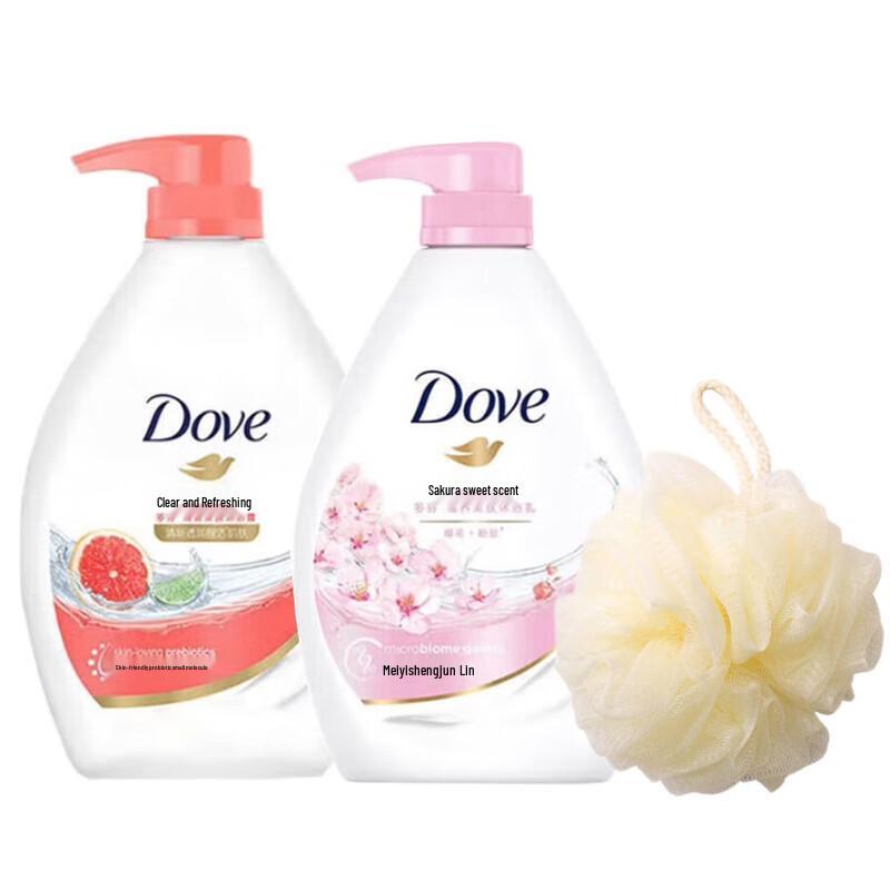 Dove Pure & Radiant + Cherry Blossom Sweet Fragrance Shower Gel Twin Pack