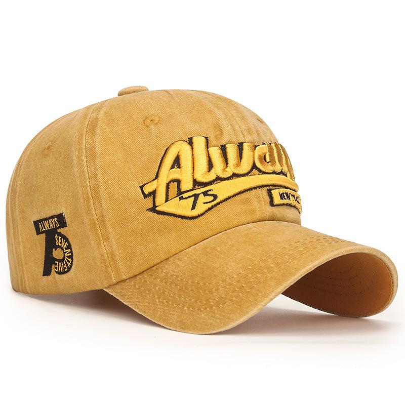 New Washed Retro Adjustable Baseball Cap Men's Casual and Old European and American Style Sun Hat Soft Top Hat Women