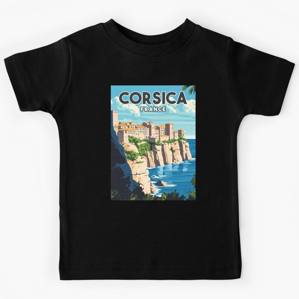 A Vintage Illustration of Corsica - France Kids T-Shirt 170