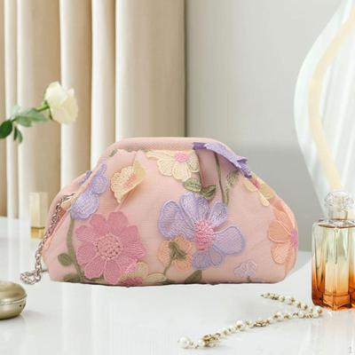 Women's Floral Clutch Elegant Lightweight Crossbody Purse for Engagement Banquet