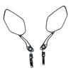 2pcs Bike Mirrors Adjustable Black Aluminum Alloy Bike Rear View Mirror for Mountain Bike Electric Bike Motorcycle