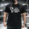 Short Sleeve British Strongman Competition T-shirt Popular Training Sports Round Neck T-shirt Fitness