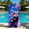Towel For Outdoor Camping Game 2B Beach Towel Super Absorbent Quick-Drying Summer Nier Anime Automata Towel