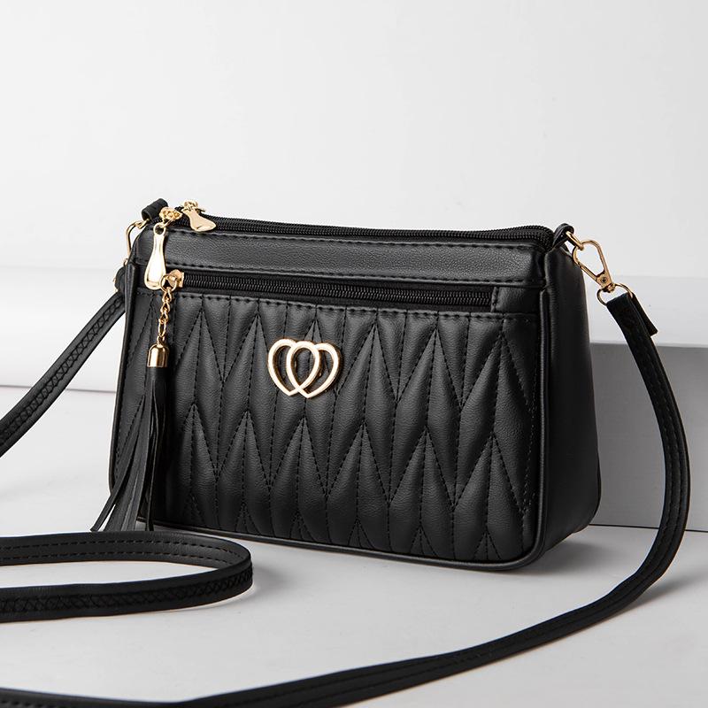 

Новая летняя женская сумка кроссбоди большой вместимости 2024 года – универсальная маленькая сумка для мобильного телефона, идеально подходящая для мам среднего возраста. чёрный