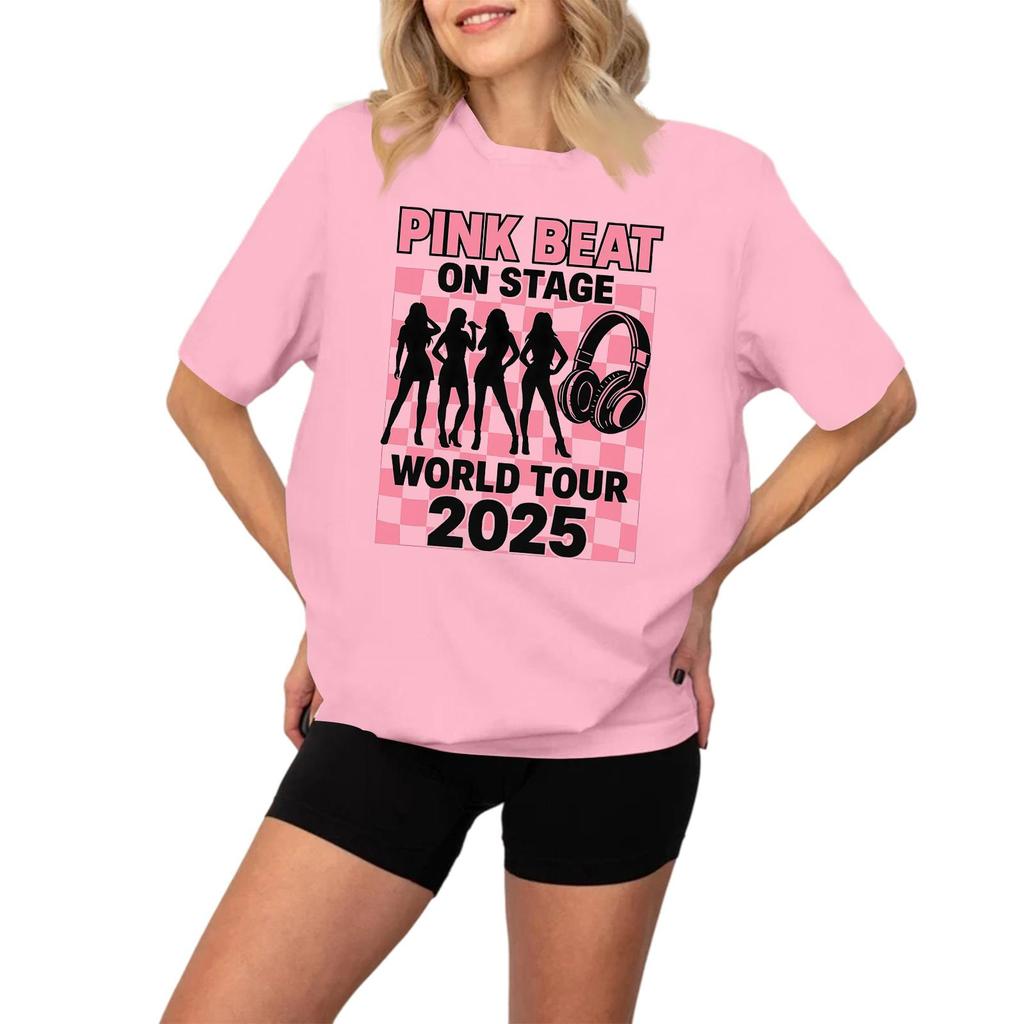 Women's Fashionable And Casual Long Sleeve Printed Short-Sleeved Top