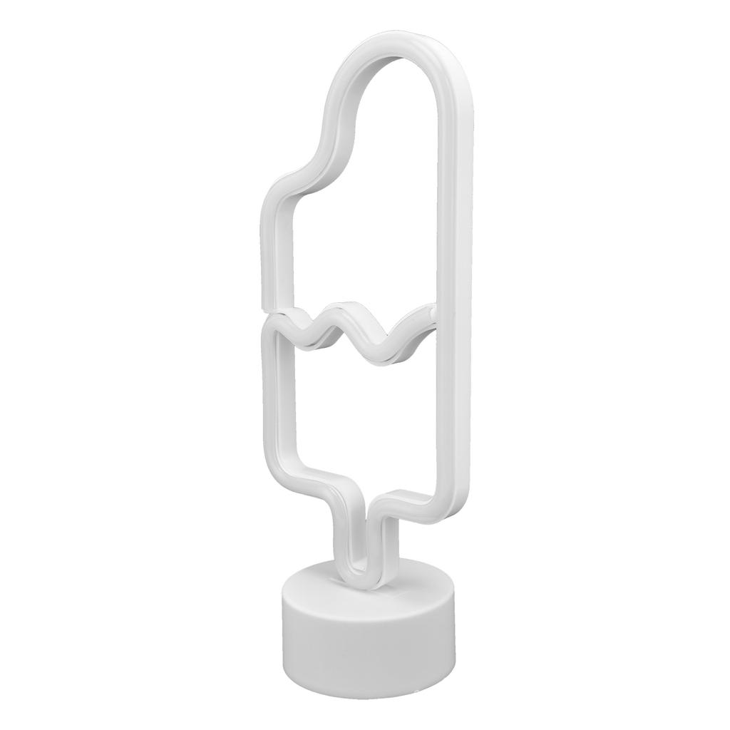 LED Neon Lamp Cute Ice Cream Neon Sign Light with Base Baby s Room Bar Party Decoration Warm LightPink Light