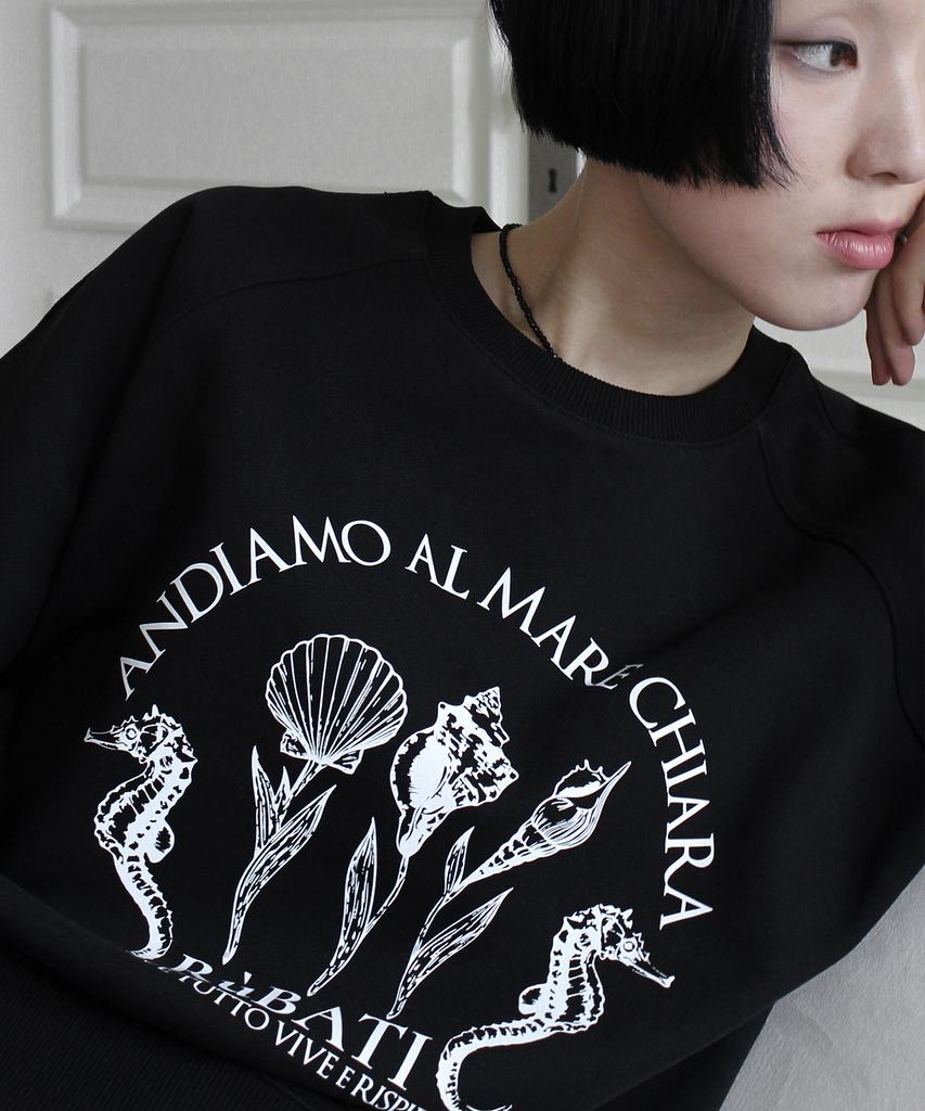 RUBATI Shell Flower Sweatshirt (Black)