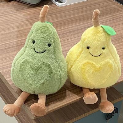 23CM High Appearance Level Super Soft Fruit Pear Plush Toy Cute Green Yellow Kawaii Doll for Children's Birthday Christmas Gift