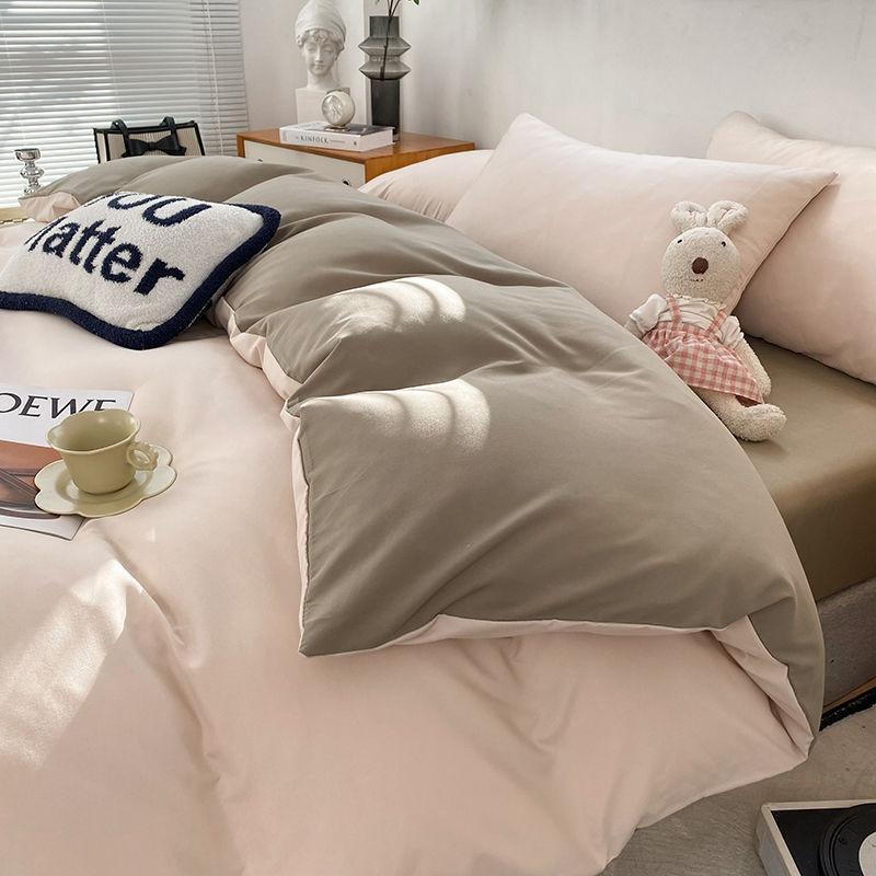 Cartoon Dormitory Three-piece Set Single Bedding Quilt Cover Double Bed Sheet Four-piece Set