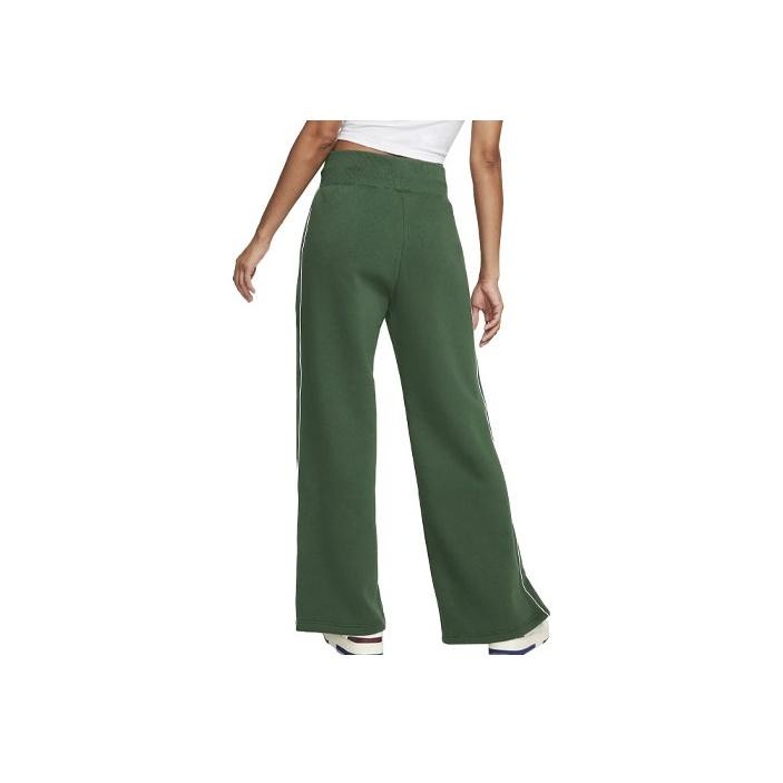 Nike Phoenix Fleece Color-Block Logo Embroidered Drawstring Knit Pants Women Bottoms Green FV4972-323