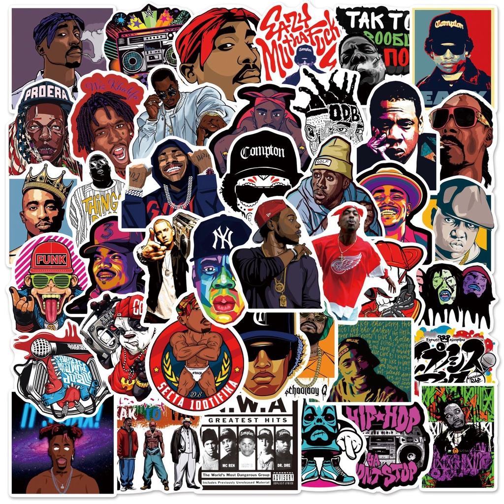 Adesivi Leggendari Rapper Tupac 2pac 50 pezzi Impermeabili Graffiti Valigia Laptop Skateboard