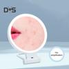 LED osvětlené make-up zrcátko 5/10/20/30X zvětšovací oboustranné kosmetické zrcátko se světlem USB dobíjecí Nastavitelný jas Přenosné cestování
