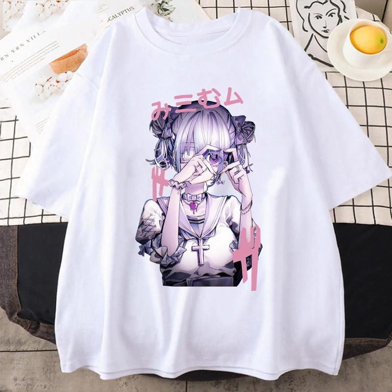 Kurono Kyou Anime T Shirt Summer Sport Jogging Short Sleeve Fashion Loose Sport Punk Style Y2K Top Girls Women Cosplay T Shirt