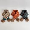 Baby Girl Boy Neck Scarves Kids Plaid Wool Scarf Children Knitted Girls' Scarfs For Toddler Child Cotton Warm Neckerchief Winter