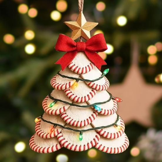 Baseball String Lights Christmas Ornament Festive Lantern Design Sports Enthusiast Christmas Decor Holiday Decoration