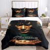 Custom Textile Golden Bedding 3 Piece Set HD Print Duvet Cover Pillowcases for Teens Adult Bedroom Decoration