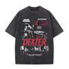 TV Play Dexter Morgan Vintage Washed Tshirts Unisexs Women Clothing Casual Cotton Oversized T Shirts Fashion Hip Hop Tshirt Tops