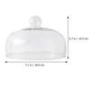 1Pcs Clear Glass Cake Cover Easy to Hold and Clean Round Smooth Handle for Fruit Plate Glass Cover Micro Landscape Protector