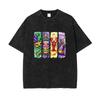 Übergroßes Mardi Gras Grafik Washed T-Shirt Sommer Baumwolle Karneval Print T-Shirts Feiertag Vintage Straßenparty Herrenkleidung