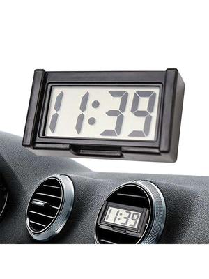 Mini digitální hodiny Velký displej Hodiny do auta Palubní deska Samolepicí Pro studenty/Auto/Ložnici Auto Ozdoba Autopříslušenství