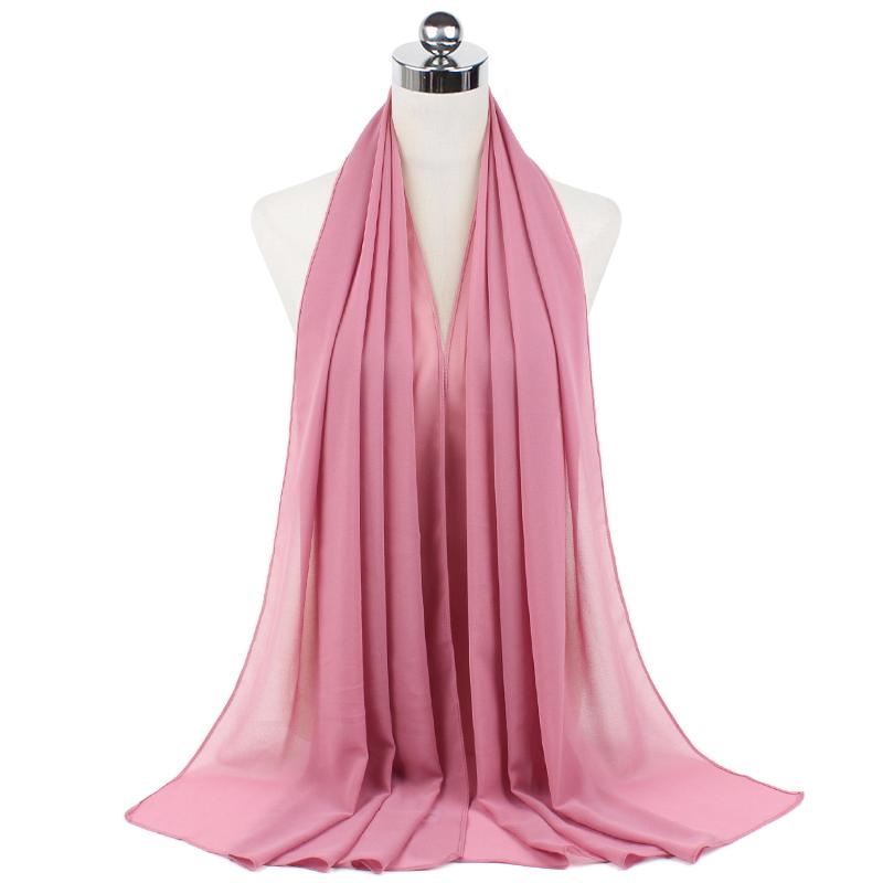 Women Muslim Chiffon Hijab Scarf Shawls Modal Cotton Jersey Hijabs Plain Soft for Ramadan Lady Voile Head Wraps Islamic Turban