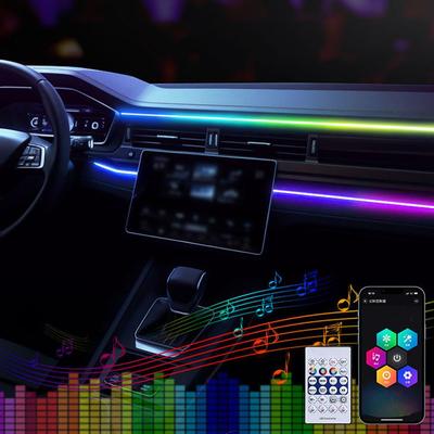 110cm Car LED Ambient Light 64 Colors USB Interior Decorative Light Strip Fit IOS And Android Hidden App Remote Control Atmosphe
