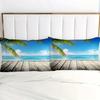 Coconut tree Pattern 3d Printed Duvet Cover Summer Ocean Blue Tropical Style Quilt cover Soft Comfortable Bedding set pillowcase