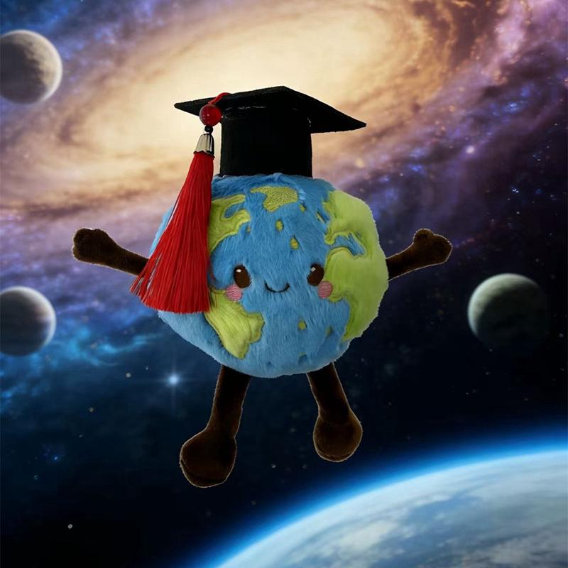 Cartoon Ph.D. Planet Plush Toy Peluche Stuffed Earth Mars Saturn Venus Solar System Soft Creative Doll Kids Birthday Gift