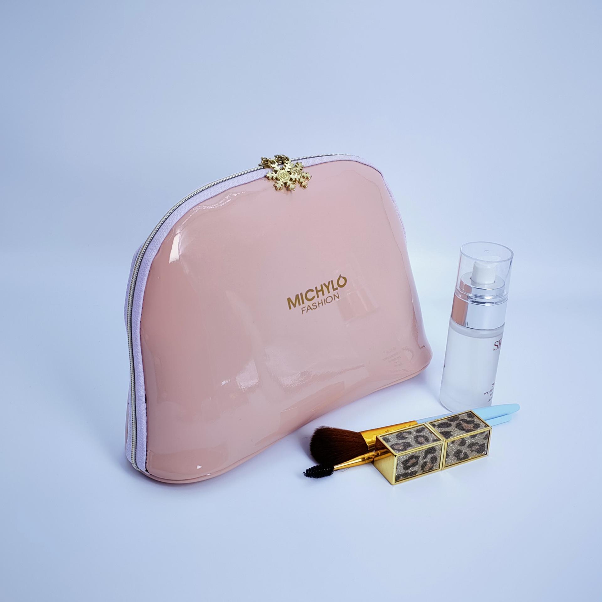 

Элегантный набор из зеркальной кожи и косметички: Три размера для путешествий и свадебных нужд