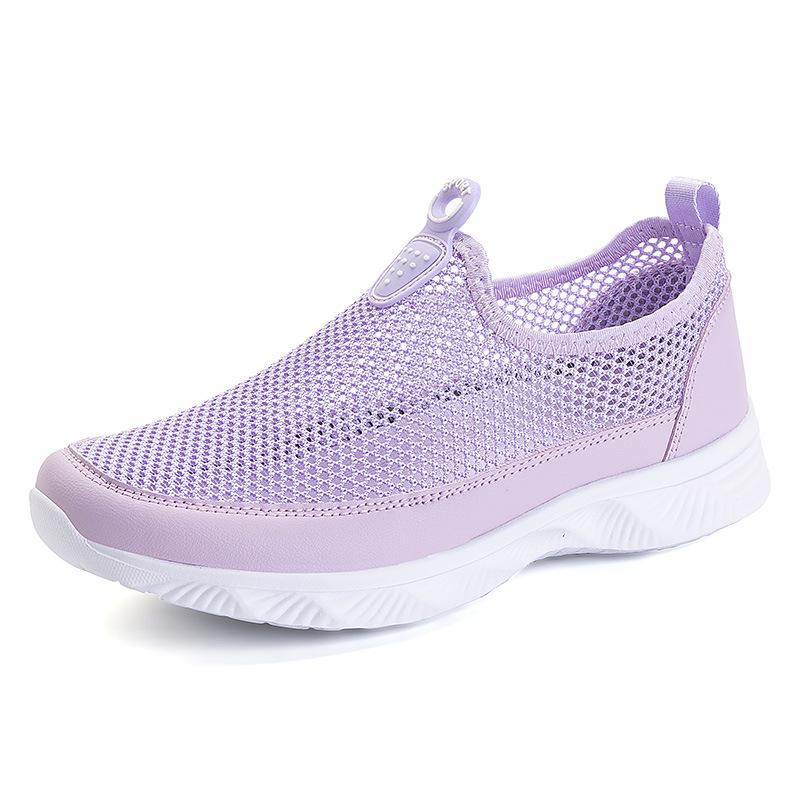 Women's Shoes Mesh Shoes Sports Shoes Summer Mesh Shoes Summer One-pedal Lazy Hollow Breathable Leisure Single