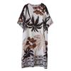 Dimanaf 2025 New Women Plus Size Summer Loose Dress Casual Fashion Holiday Dress Basic Vintage Short Sleeve