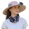 Solar Fan Hat UPF 50+ UV Protection Hat with Detachable Cooling Fan Breathable Men Women Summer Outdoor Activities Fishing Wide Brim Sun Cap