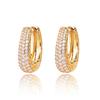 Cao Shi Diamond-Studded Hip-Hop Street Style Minimalist Hollow Hoop Earrings for Women