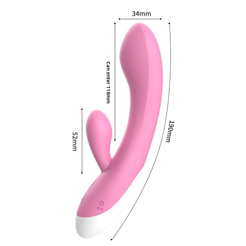 Vibratoare noi cu cap dublu Stimulator clitoridian Reîncărcabil Conversie de frecvență Vibrator G-Spot Masaj silențios Jucării pentru femei adulte