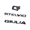 Black Q4 GIULIA STELVIO Letter Emblem Car Stickers For Giulia Stelvio Exterior Decoration Accessories